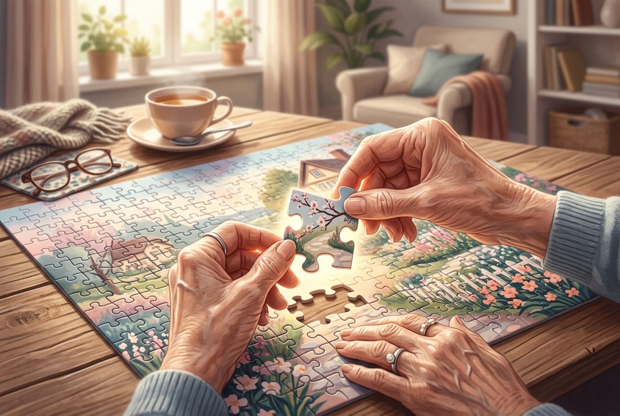 Relaxing jigsaw puzzles for seniors with large pieces